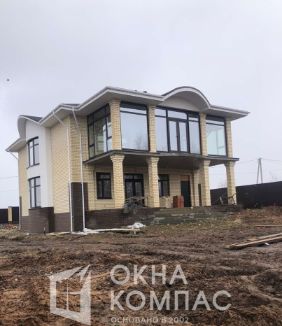 Фото объекта Остекление коттеджа и бани - 9 нестандартных конструкций