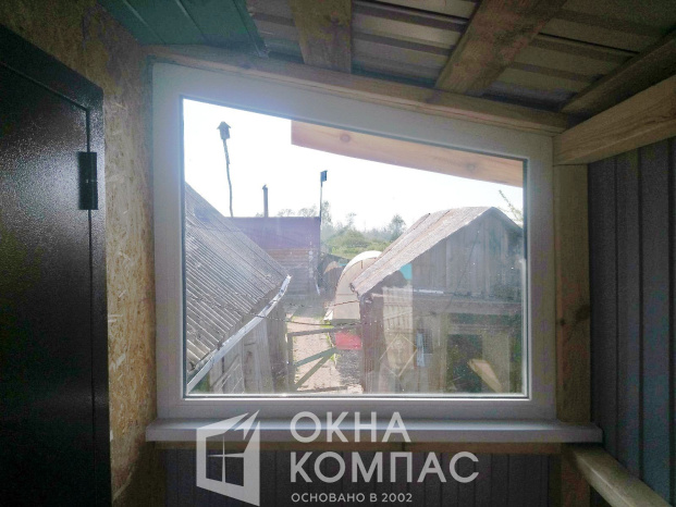 Фото объекта Установка трапециевидного окна в частном доме